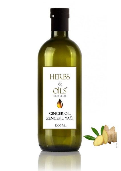 Herbs & Oils Ginger Oil Zencefil Yağ 1000 ml