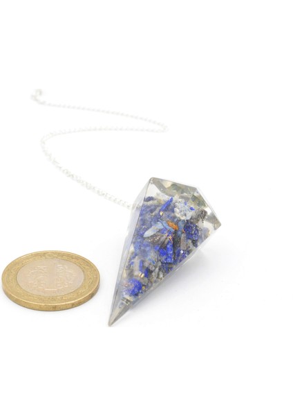 Hakiki Doğal Lapis Lazuli Taşı Orgonit Pandül 1.kalite modelleri