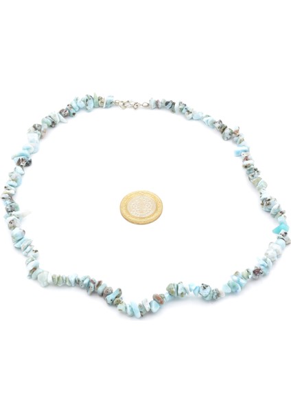 Doğal Kırık Taş Larimar Taşı Kolye 1.kalite Doğal Taş modelleri