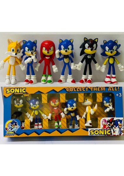 Oyuncak Süper Sonic Figür ve Arkadaşları 6lı Supersonic Metalsonic Figürleri