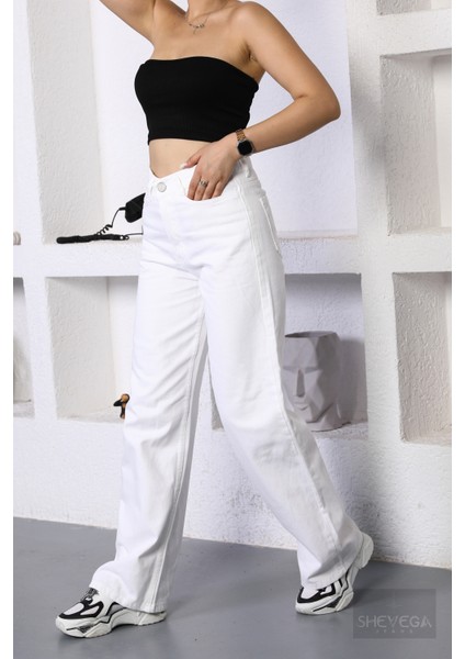 Beyaz Bol Paça Salaş Pantolon fiyatları