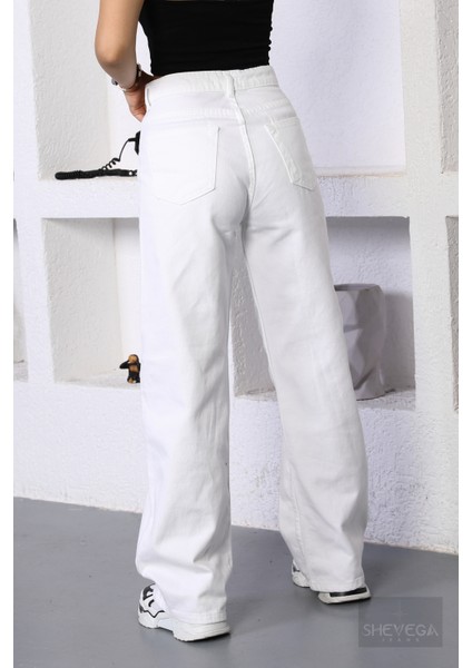 Beyaz Bol Paça Salaş Pantolon fırsatları