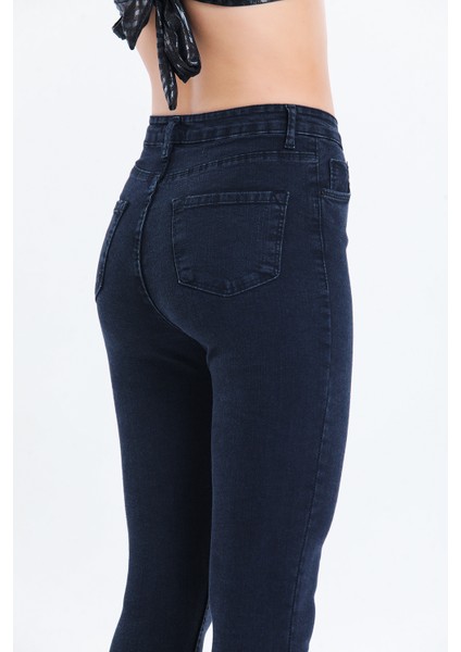 Füme Dar Paça Kot Pantolon Toparlayıcı Slim Fet Jean fırsatları