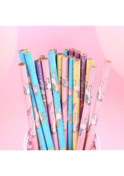 12 Adet/takım Karikatür Unicorn Kalem Hb Kroki Öğeleri Çizim Kırtasiye Öğrenci Okul Ofis Malzemeleri Çocuklar Hediyeler fırsatları