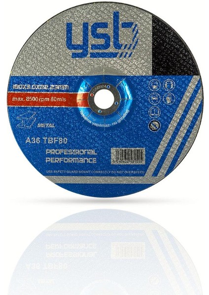 (Nk) Metal Kesici Taş 180X3X22 mm (10 Adet)