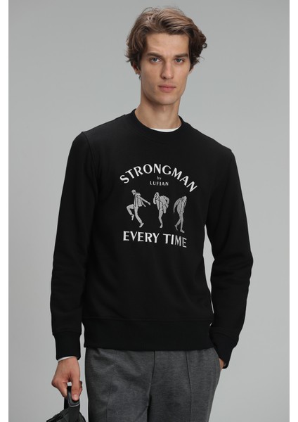 Edwın Erkek Sweatshirt Siyah