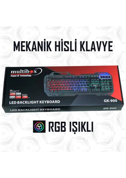 Gk 900 Mekanik Hisli Oyuncu Klavyesi