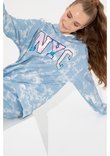 Kadın Mavi Sweatshirt 50254460-VR036