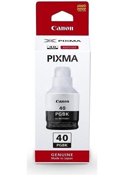 Canon GI-40PGBK 3385C001 / Pixma G5040 / Pixma G6040 Orjinal Siyah Mürekkep