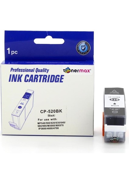 Toner Türk Canon PGI-520 Bk Siyah Muadil Kartuş