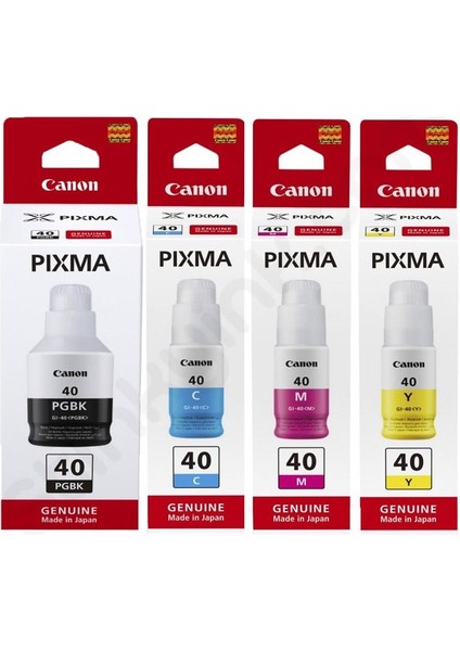 Canon Gı-40 Orjinal Mürekkep Takımı / Pixma G5040 / Pixma G6040 Orjinal Set Mürekkep