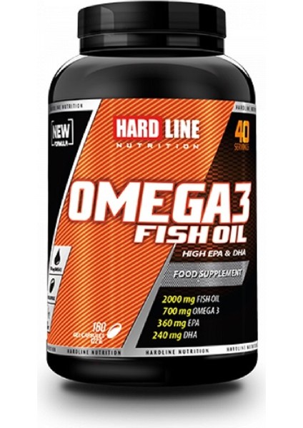 Hardline Omega 3 Fishoil 160 Kapsül