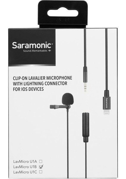 Lavmicro U1B Lightning iPhone Yaka Mikrofonu 6 Metre