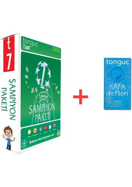 Tonguç Yayınları 7. Sınıf Şampiyon Paketi (7 Kitap) -(Kafa Defteri )