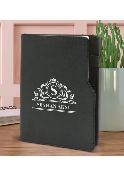 Gift Kişiye Özel Isimli Siyah Termo Deri Not Defteri 15X21CM-12 fiyatları