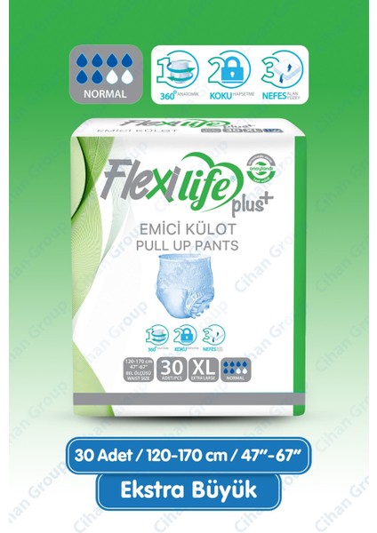 Flexilife Plus Emici Külot Ekstra Büyük Boy Xlarge 30'lu