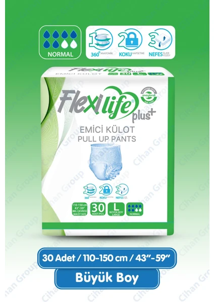 Flexilife Plus Emici Külot Büyük Boy Large 30'lu