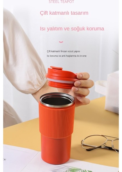 Yıfeng Çift ​​katmanlı Kahve Fincanı 480ML (Yurt Dışından)
