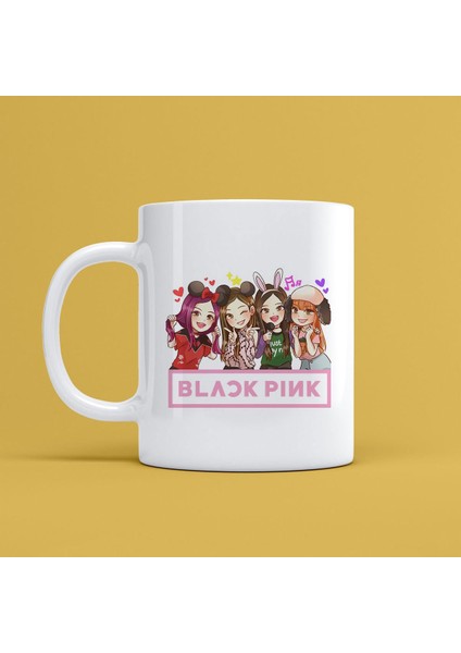 Black Pink Tasarımlı Kupa Bardak Mr-04