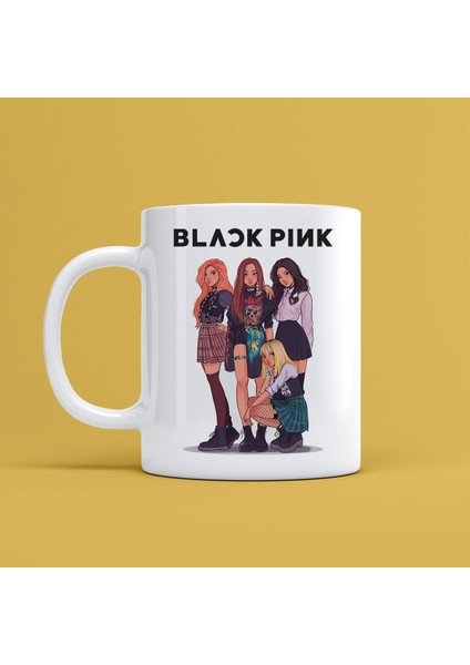 Black Pink Tasarımlı Kupa Bardak Mr-06