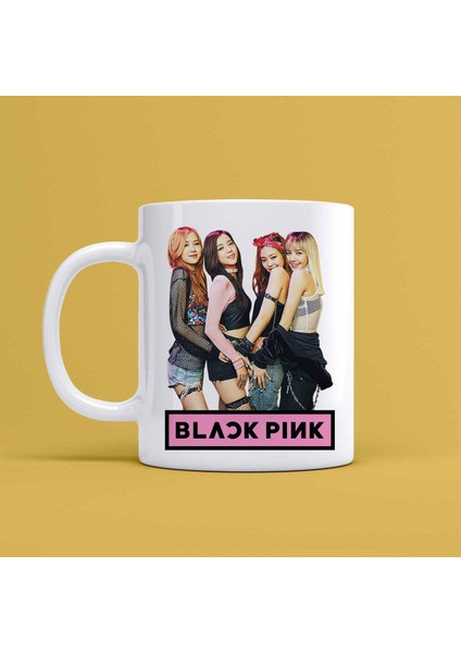 Black Pink Tasarımlı Kupa Bardak Mr-09