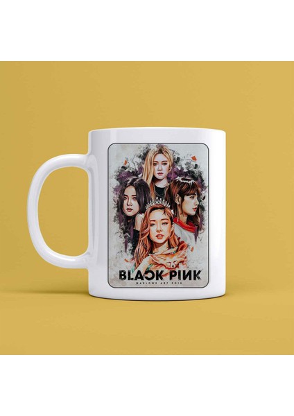 Black Pink Tasarımlı Kupa Bardak Mr-10