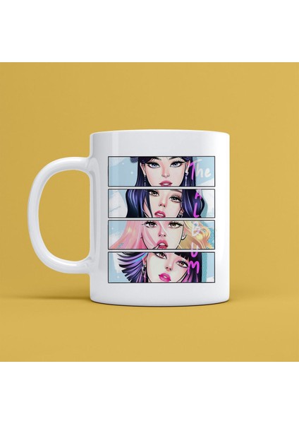 Black Pink Tasarımlı Kupa Bardak Mr-11