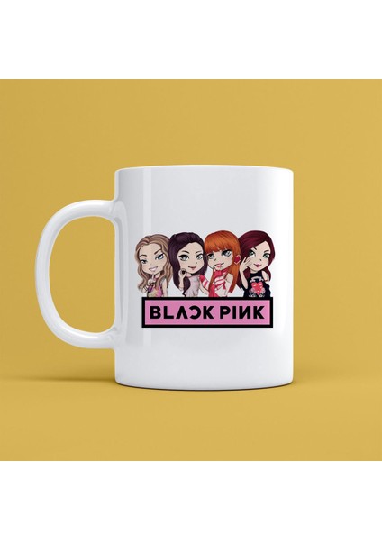 Black Pink Tasarımlı Kupa Bardak Mr-15