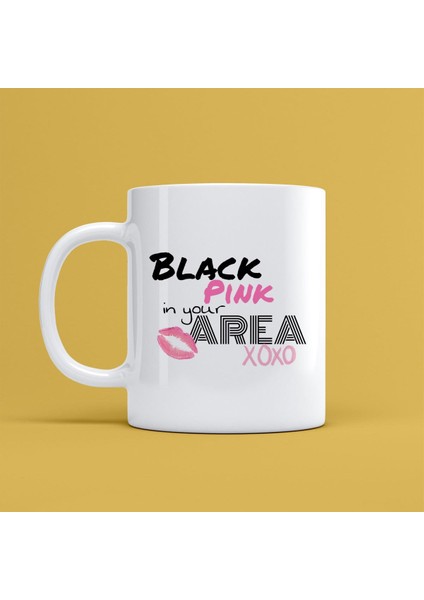Black Pink Tasarımlı Kupa Bardak Mr-16