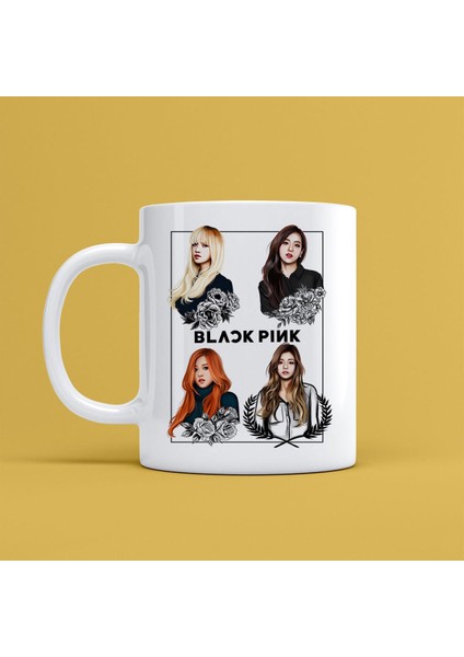 Black Pink Tasarımlı Kupa Bardak Mr-21