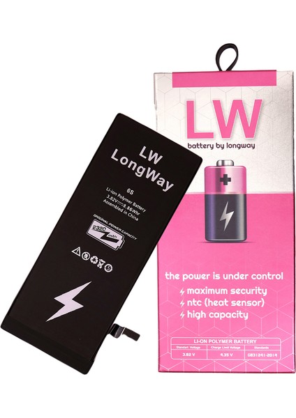 Long Way Lw iPhone 6s Yüksek Kapasite Batarya 2320 Mah Inanılmaz Batarya Long Way