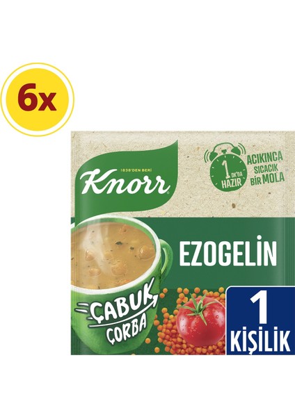 Çabuk Çorba Serisi Ezogelin 22 gr x 6 Adet