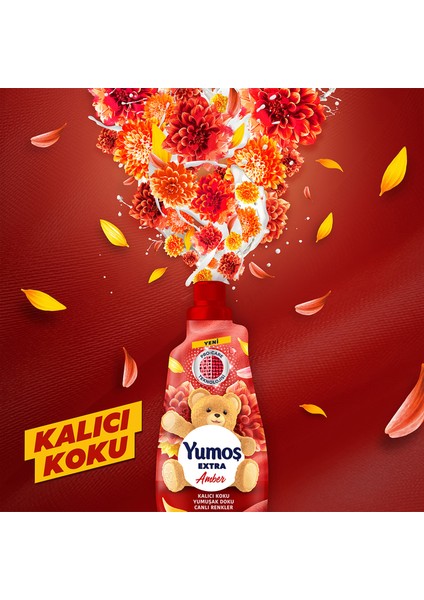 Extra Konsantre Çamaşır Yumuşatıcısı Renkliler Için Amber 60 Yıkama 1440 ml X3 Adet