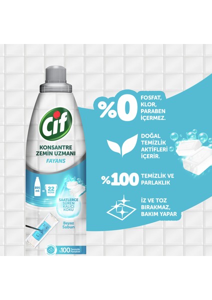 Krem Sprey 750 ml + Cif Krem Yüzey Temizleyici Limon 750 ml + Cif Zemin Uzman Beyaz Sabun 895 ml