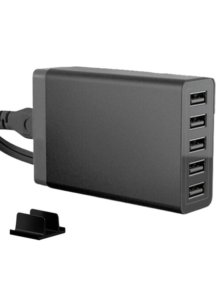 1.6 Metre Kablo Uzunluğu 40W Ev Masaüstü 5 Portlu USB Cep Telefonu Şarj Kafası Çok Portlu USB Akıllı Hızlı Cep Telefonu Şarj Cihazı (Yurt Dışından)