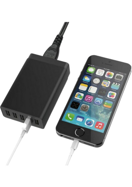 1.6 Metre Kablo Uzunluğu 40W Ev Masaüstü 5 Portlu USB Cep Telefonu Şarj Kafası Çok Portlu USB Akıllı Hızlı Cep Telefonu Şarj Cihazı (Yurt Dışından) fiyatları