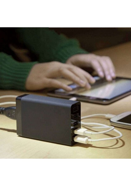 1.6 Metre Kablo Uzunluğu 40W Ev Masaüstü 5 Portlu USB Cep Telefonu Şarj Kafası Çok Portlu USB Akıllı Hızlı Cep Telefonu Şarj Cihazı (Yurt Dışından) fırsatları