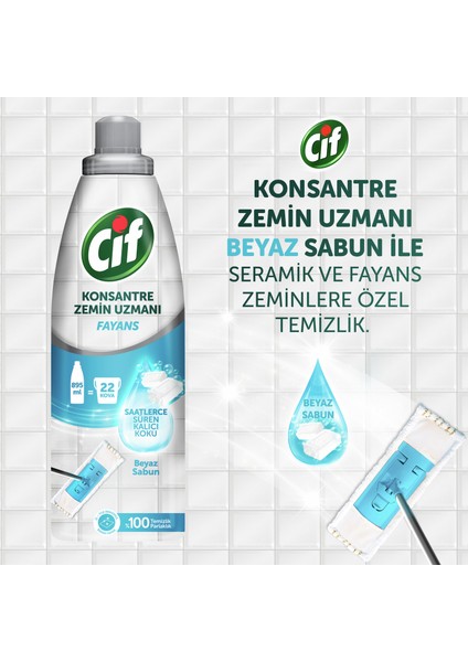 Krem Sprey 750 ml + Cif Krem Yüzey Temizleyici Limon 750 ml + Cif Zemin Uzman Beyaz Sabun 895 ml