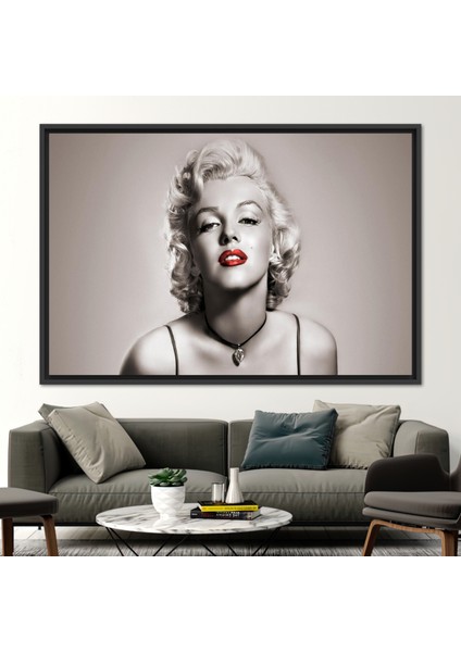 1 Parça Siyah Çerçeveli Kanvas Tablo Moda Kanvas Poster Dudak Sanat Eseri fiyatları