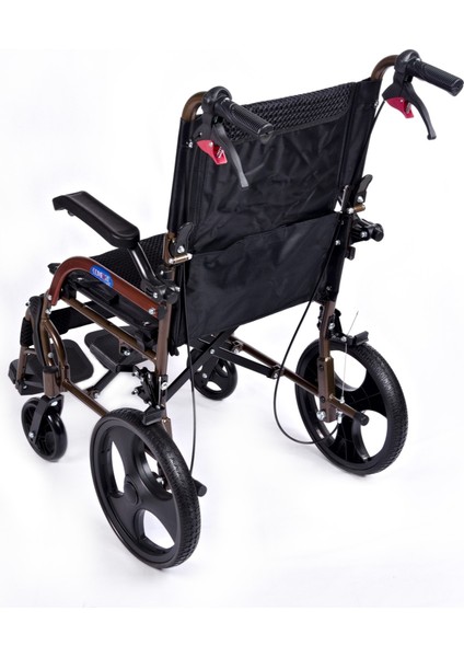 GK863LABJ-12 Jet Black Transfer Alüminyum Tekerlekli Sandalye fiyatları