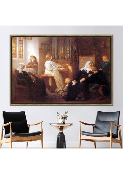 1 Parça Gold Çerçeveli Kanvas Tablo Alexandre Cabanel Kadın Kanvas Dekor Klasik 3 Boyutlu Kanvas