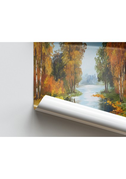 1 Parça Poster Kanvas Tablo Sonbahar Manzara Resmi Sonbahar Sanat Doğa Manzarası Posteri fiyatları