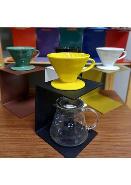 Siyah Pour-Over V60 Dripper Standı Kahve Demleme Sehpası