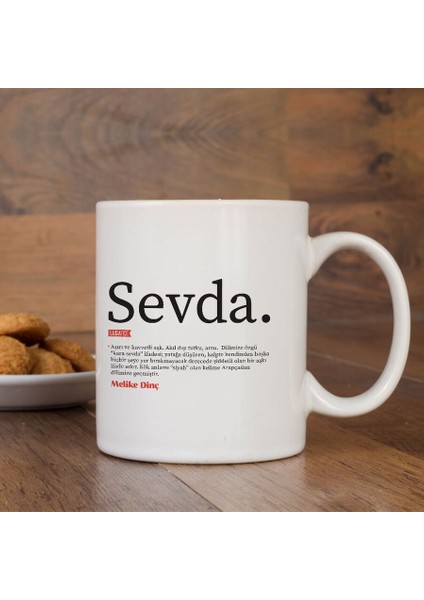 Lügatçe Sevda Isme Özel Kupa