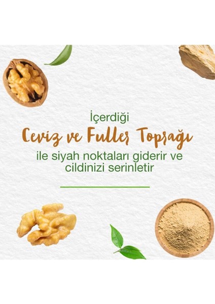 Peeling Etkili Arındırıcı Çamur Maskesi, Fuller Toprağı, Ceviz, Karma ve Yağlı Ciltler, 75 ml