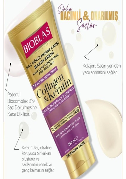 Yağlanmaya Karşı Collagen&Keratin 3'Lü Saç Bakım Seti fiyatları