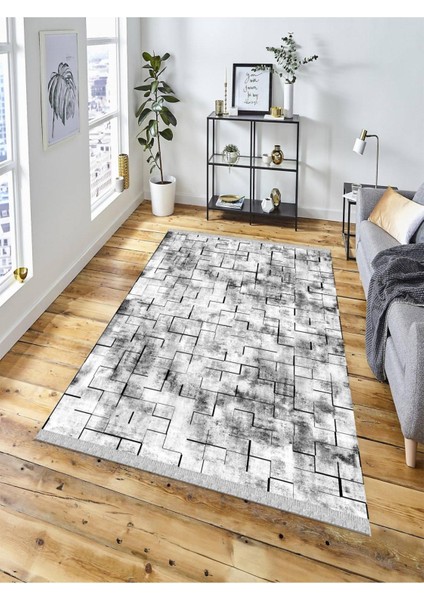 Dekoratif Kaymaz Taban Yıkanabilir Modern Halı DELÜX-1008