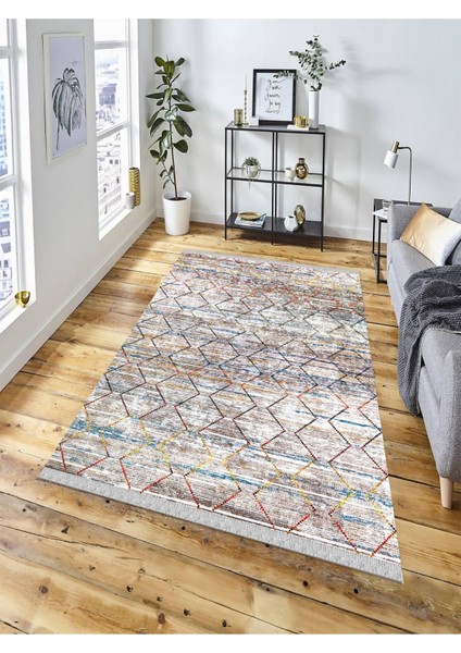 Dekoratif Kaymaz Taban Yıkanabilir Modern Halı DELÜX-1005