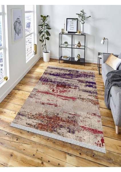 Dekoratif Kaymaz Taban Yıkanabilir Modern Halı DELÜX-4025