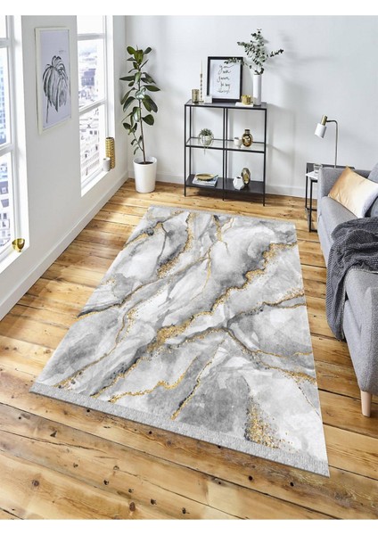 Dekoratif Kaymaz Taban Yıkanabilir Modern Halı DELÜX-3044